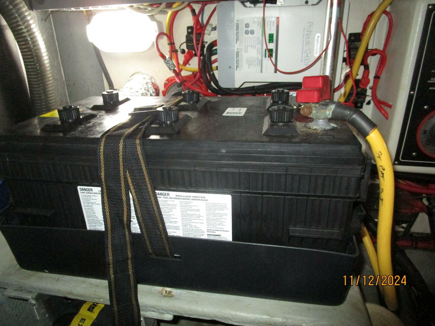 Slide: The Image of 40' Mainship starboard battery bank - 4802573