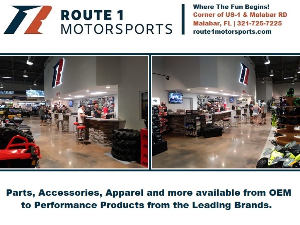 Slide: The Image of Route 1 Motorsports showroom with parts, accessories, and apparel in Malabar, FL. - 20