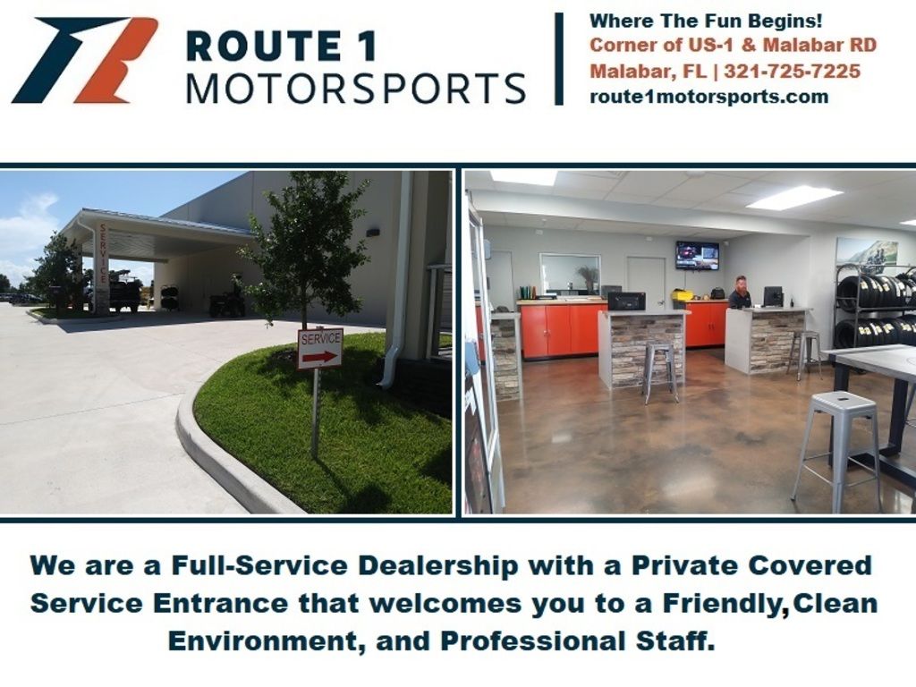 Slide: The Image of Route 1 Motorsports dealership with private covered service entrance and modern, clean interior. - 21