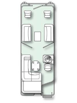 Slide: The Image of Floor plan of 2008 Manitou 24 X-Plode Cruise pontoon boat. - 3