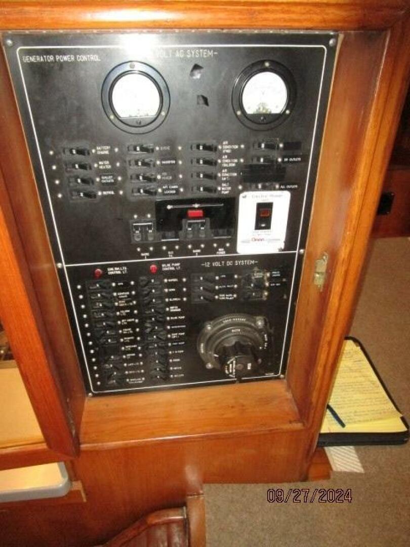 Slide: The Image of 46' Marine Trader electrical panel - 68