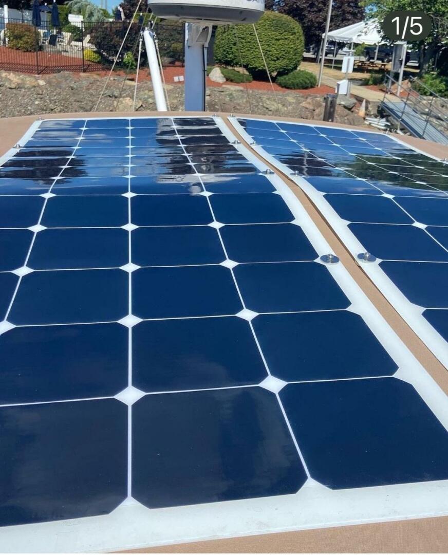 Slide: The Image of 46' Marine Trader solar panels - 73
