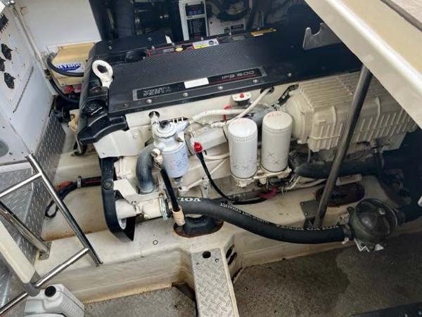 Slide: The Image of Engine compartment of a 2008 Marquis 40 SC boat with Volvo Penta IPS 500 engine. - 32