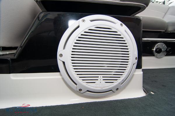 Slide: The Image of Close-up of a speaker in a 2005 MasterCraft X45 boat interior. - 18