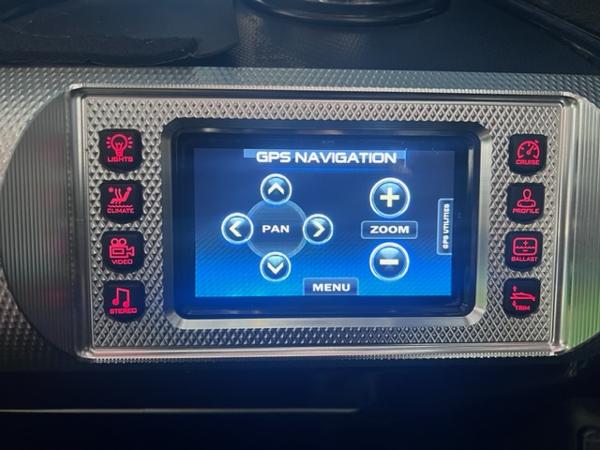 Slide: The Image of 2013 MasterCraft XStar GPS navigation system with touchscreen controls. - 22