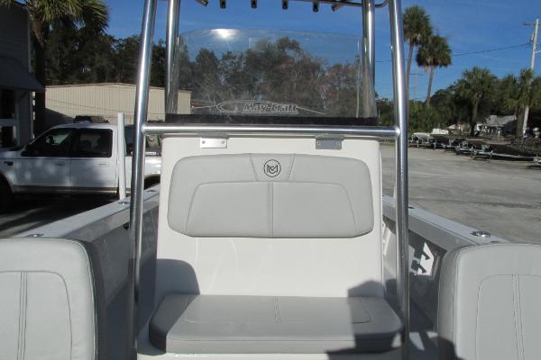 Slide: The Image of 2023 May-Craft 20 Cape Classic boat interior with seating and console. - 15