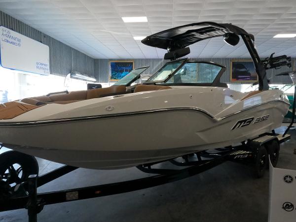 Slide: The Image of 2023 MB B52 Alpha boat on display in showroom. - 2