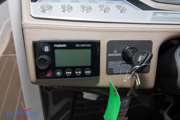Slide: The Image of 2024 Monterey 278 SS dashboard with Fusion MS-NRX300 stereo and ignition keys. - 45
