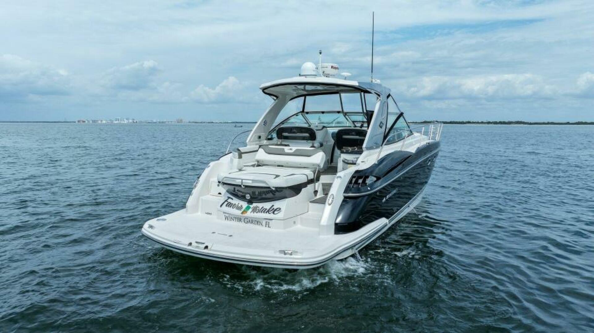 Slide: The Image of 2013 40 Monterey Sport Yacht - Favorite Mistake - Transom Profile - 5157693