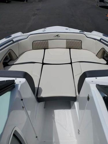 Slide: The Image of 2023 Monterey M-45 boat with spacious bow seating area. - 10
