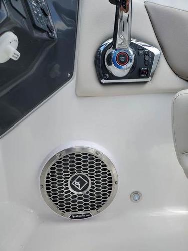 Slide: The Image of Close-up of 2023 Monterey M-45 boat control panel and Rockford Fosgate speaker. - 11