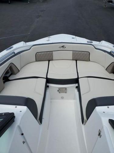 Slide: The Image of 2023 Monterey M-45 boat with spacious bow seating area. - 12