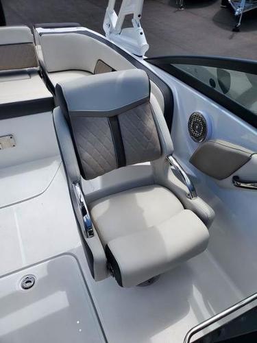 Slide: The Image of 2023 Monterey M-45 boat interior with luxurious seating and modern design. - 9
