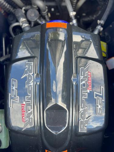 Slide: The Image of 2019 Moomba Makai Raptor 6.2L Indmar engine close-up. - 19