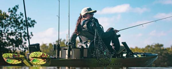 Slide: The Image of 2023 Native Watercraft SLAYER PROPEL 10 MAX kayak in use for fishing. - 0