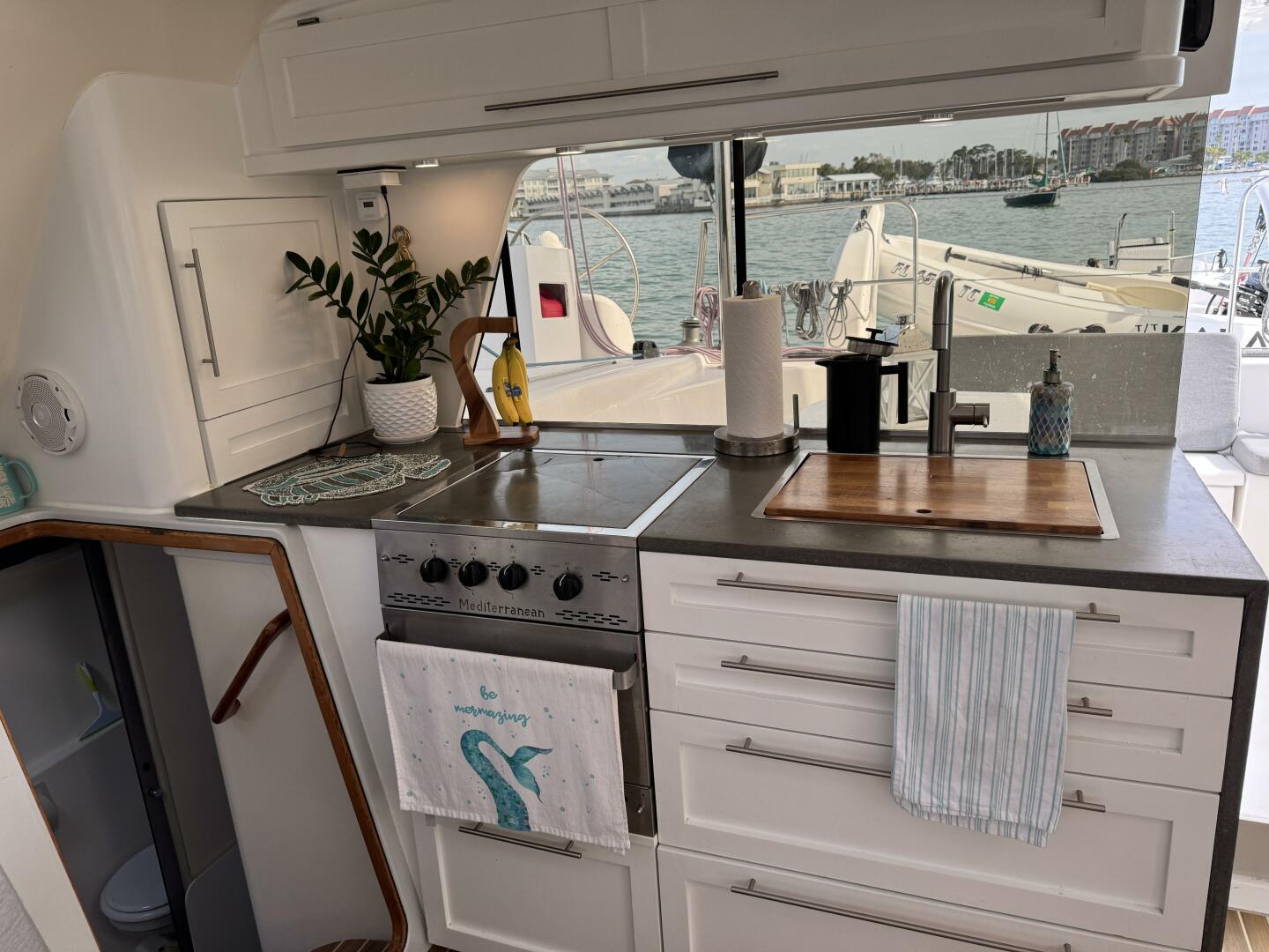 Slide: The Image of Galley w/ Window to Cockpit closed - 4179967