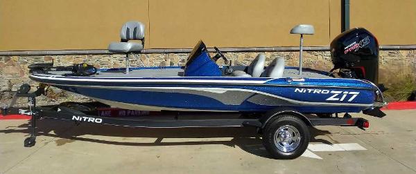 Slide: The Image of 2024 Nitro Z17 fishing boat on trailer. - 1
