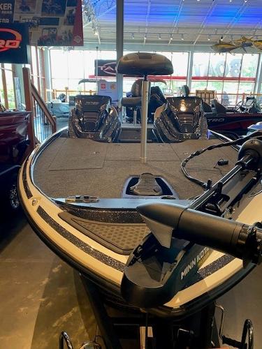 Slide: The Image of 2024 Nitro Z18 fishing boat with Minn Kota trolling motor in showroom. - 3