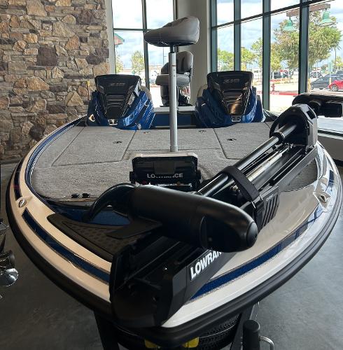 Slide: The Image of 2024 Nitro Z18 fishing boat with Lowrance equipment in showroom. - 3