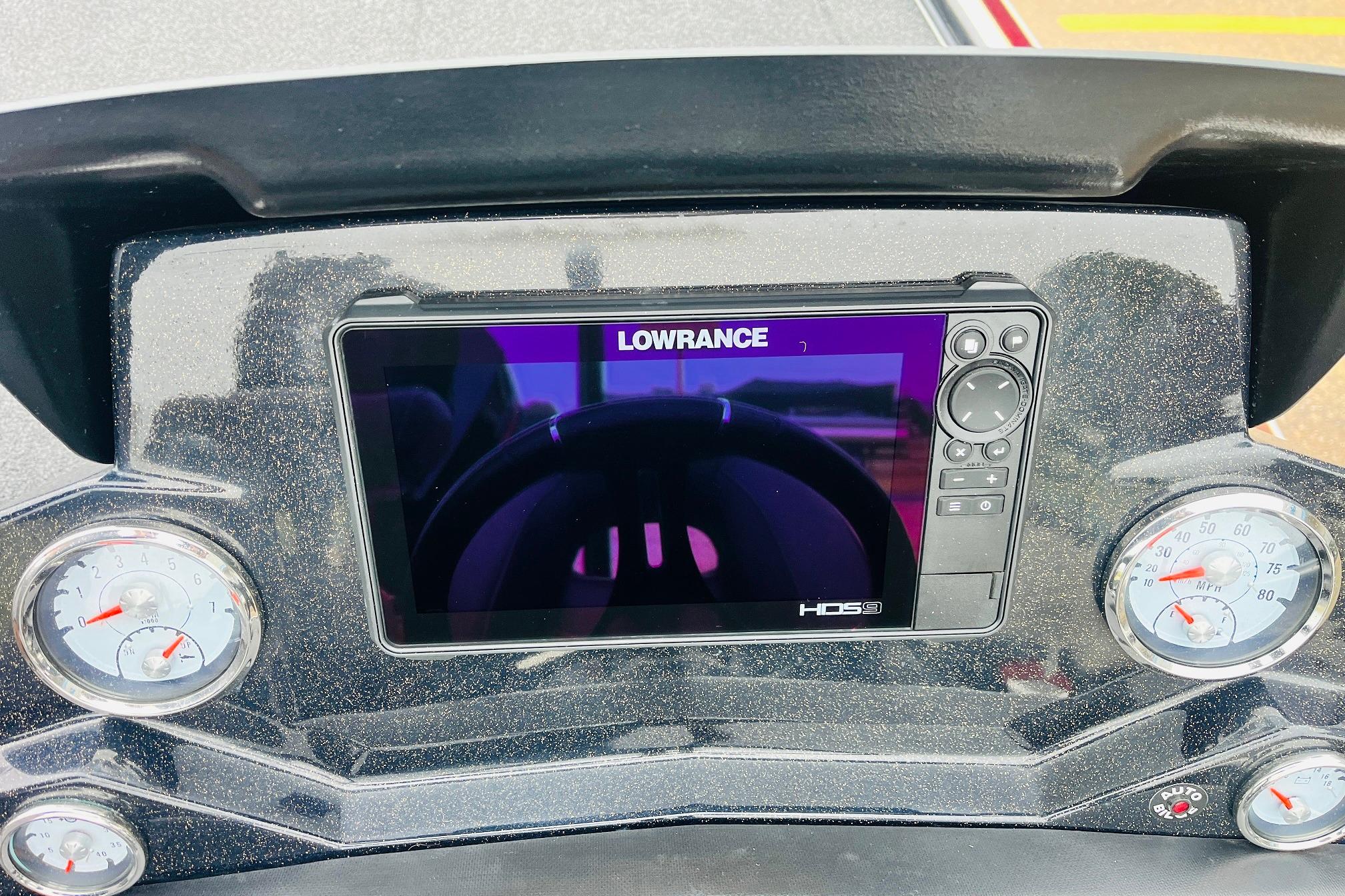 Slide: The Image of Dashboard of a 2021 Nitro Z19 Pro with Lowrance HDS9 display and gauges. - 37