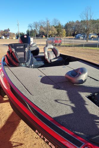 Slide: The Image of 2024 Nitro Z19 Pro fishing boat with spacious deck and seating. - 3