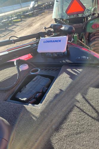 Slide: The Image of 2024 Nitro Z19 Pro boat dashboard with Lowrance fishfinder. - 4