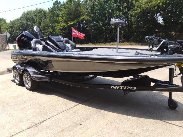 Slide: The Image of 2023 Nitro Z20 Pro fishing boat on trailer. - 1