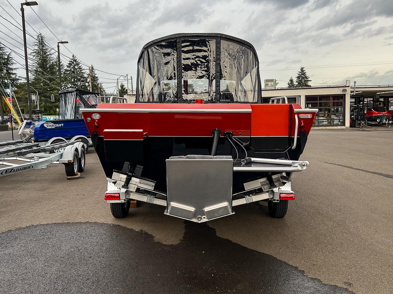 Slide: The Image of 2024 North River 23 SeaHawk boat rear view at dealership. - 4