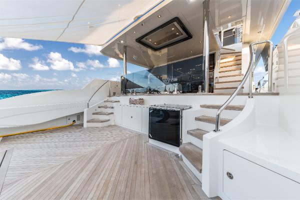 Slide: The Image of Luxury deck of 2023 Ocean Alexander 35R yacht with modern amenities. - 16