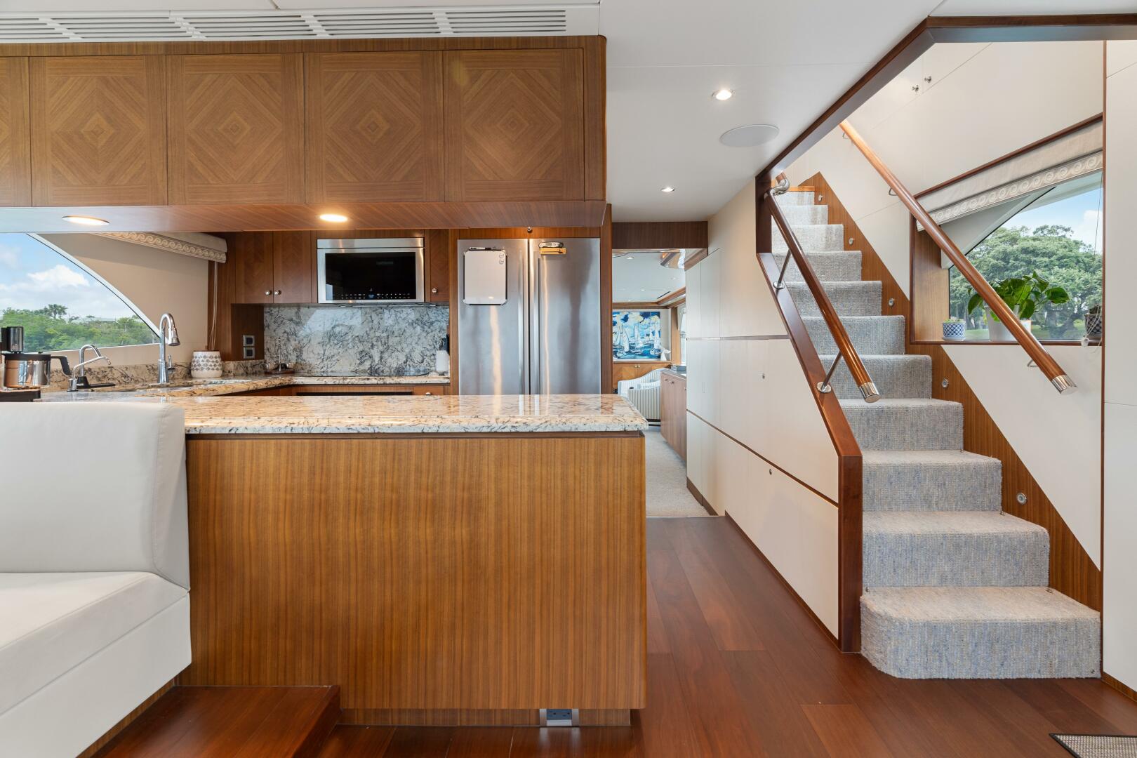 Slide: The Image of Ocean Alexander 88 Sanibella - Galley Dinette area 2019 Ocean Alexander 88 Sanibella - 5120609