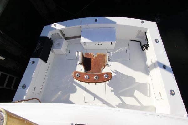 Slide: The Image of 1990 Ocean Yachts 48 Super Sport fishing deck with fighting chair. - 31