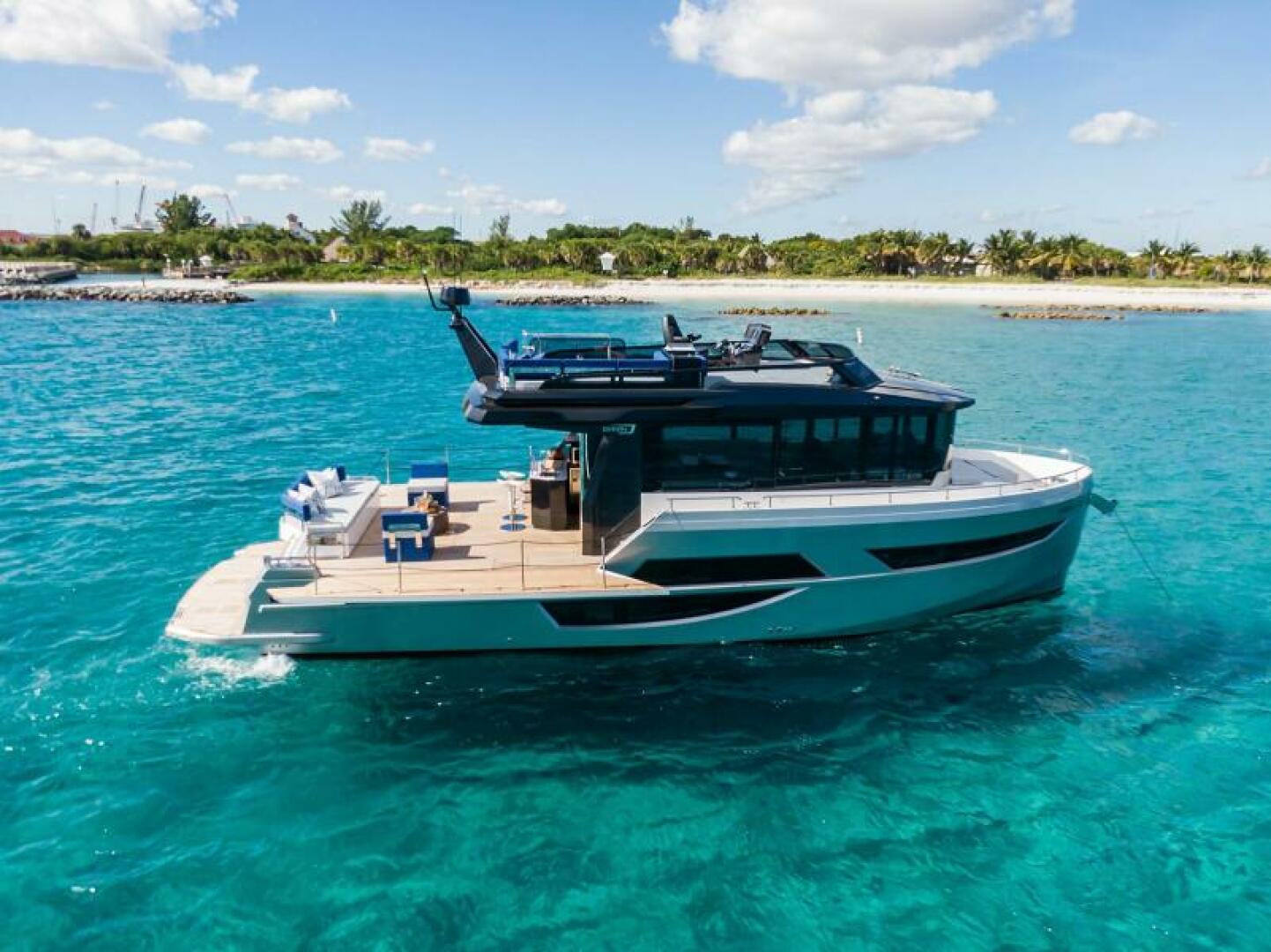 Slide: The Image of Okean 50X - Quixotic - Aft Deck 2020 Okean 50X Flybridge - Quixotic - 4890573