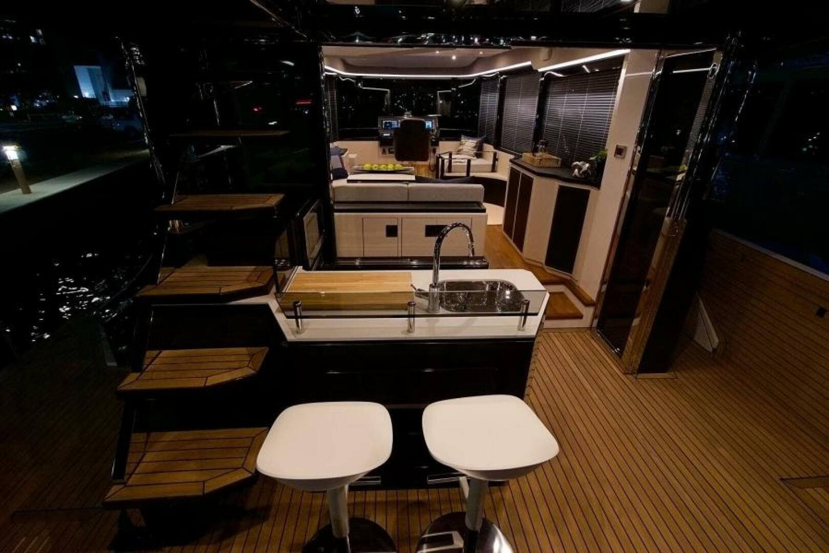 Slide: The Image of Okean 50X - Quixotic - Aft Deck Forward Night 2020 Okean 50X Flybridge - Quixotic - 4890577