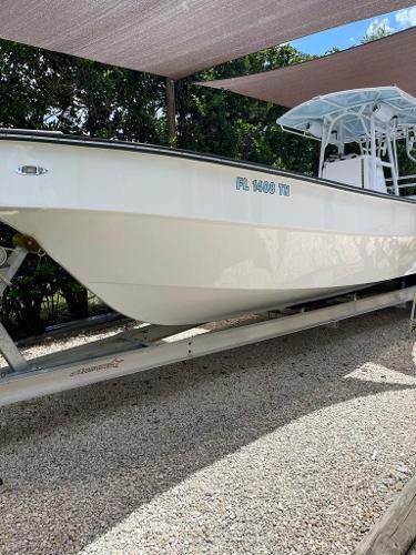 Slide: The Image of 2022 Panga Eduardoño Corvina 32 ft boat on a trailer. - 11