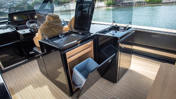 Slide: The Image of 2022 Pardo Yachts 50 interior with sleek kitchen and modern amenities. - 30