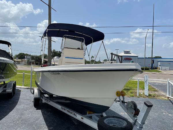 Slide: The Image of 2004 Parker 1801 Center Console boat on a Continental trailer. - 1