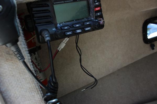 Slide: The Image of VHF radio equipment inside a 1996 Parker 2110 Walkaround boat. - 25