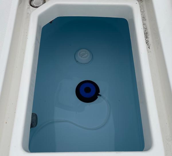 Slide: The Image of Livewell in 2024 Pathfinder 2200 TRS boat filled with water. - 19