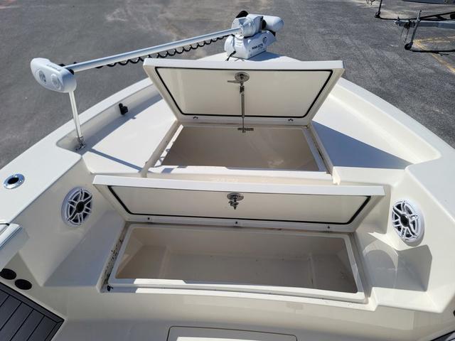 Slide: The Image of 2023 Pathfinder 2400 Open boat with open storage compartments and mounted equipment. - 6
