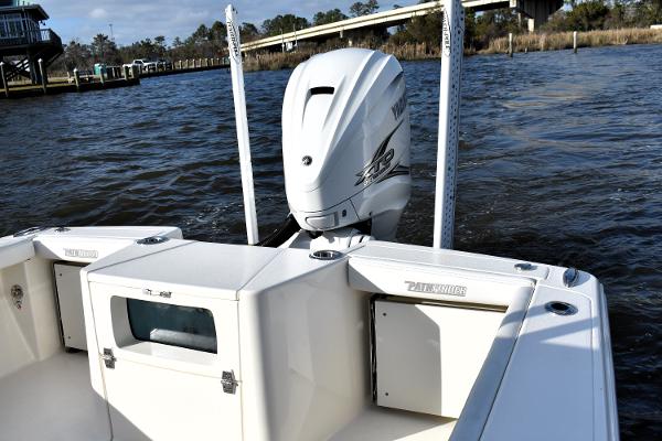 Slide: The Image of 2024 Pathfinder 2700 Open boat with Yamaha engine on a scenic waterway. - 10