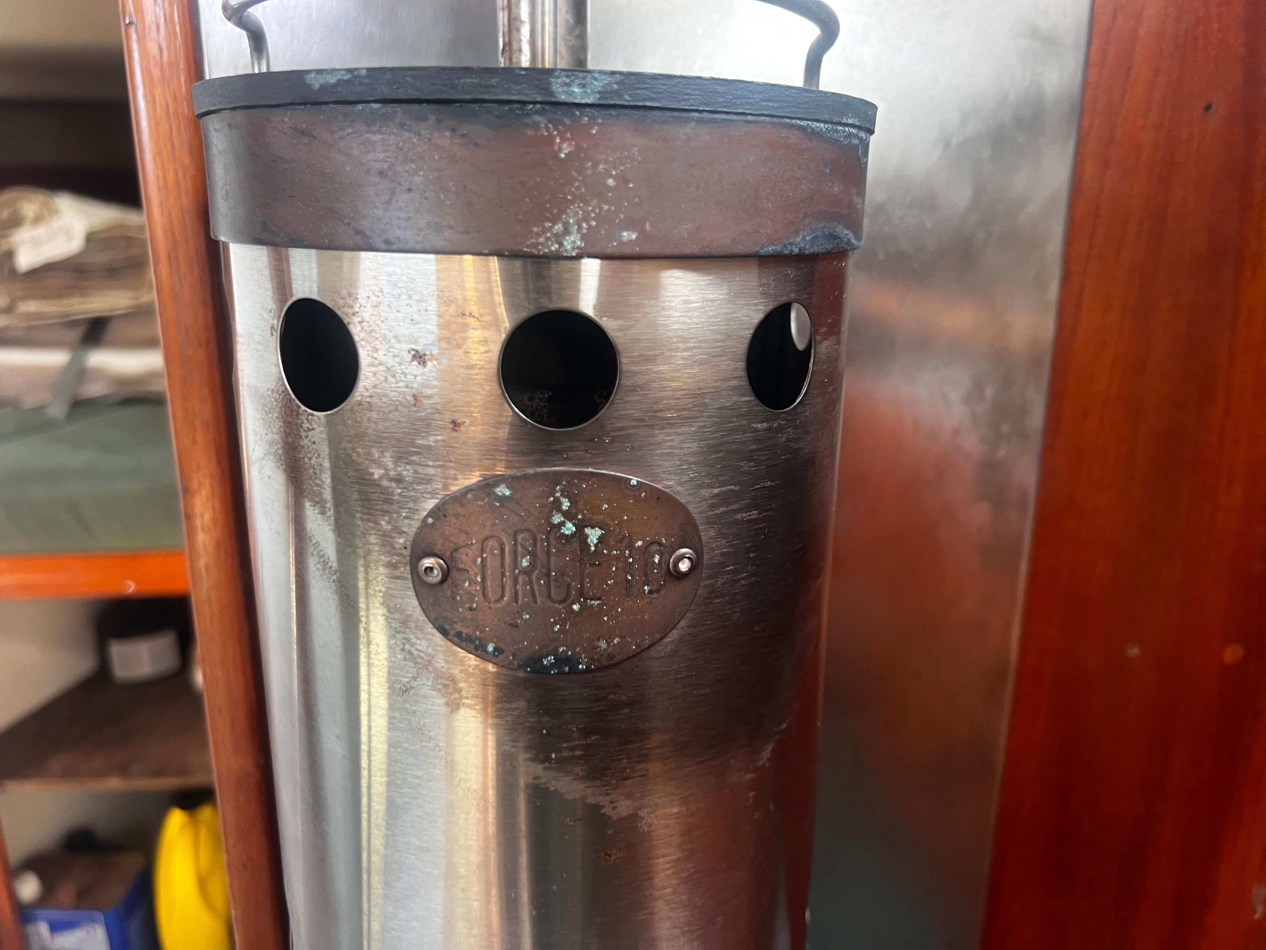 Slide: The Image of Stainless steel heater inside a 1980 Pearson 32 sailboat cabin. - 8