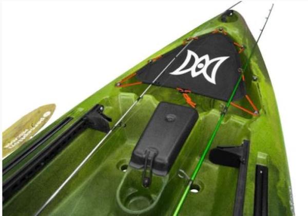 Slide: The Image of 2023 Perception Kayaks Pro 10, green kayak with storage and fishing rod holders. - 9