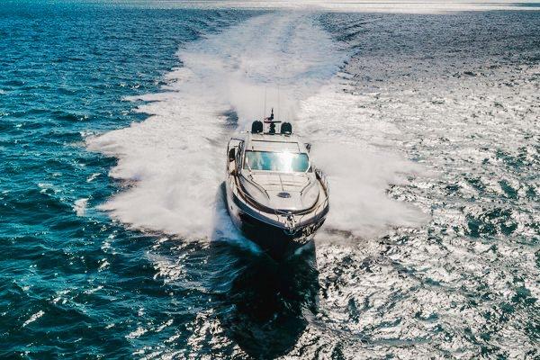 Slide: The Image of Luxury Pershing 70 yacht cruising on open sea, 2015 model. - 14