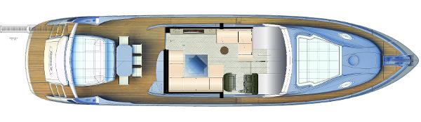 Slide: The Image of Manufacturer Provided Image: Pershing 70 Upper Deck Layout Plan - 54