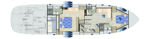 Slide: The Image of Manufacturer Provided Image: Pershing 70 Lower Deck Layout Plan - 56