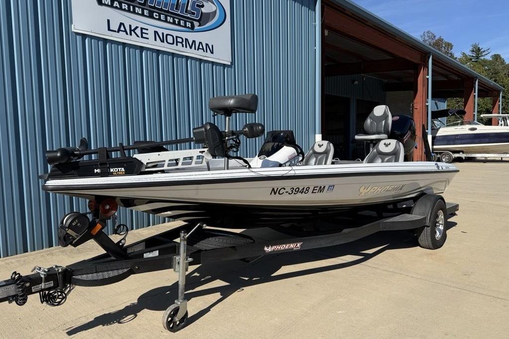 Slide: The Image of 2019 Phoenix 618 Pro boat on trailer at Lake Norman Marine Center. - 2