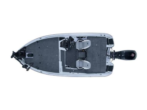 Slide: The Image of 2025 Phoenix 818 Pro fishing boat, top view, spacious deck, dual seats, modern design. - 8