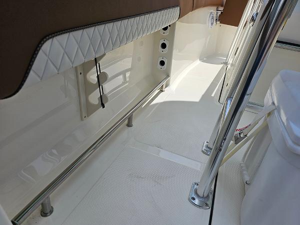 Slide: The Image of 2025 Pioneer 202 Islander boat interior with sleek design and modern features. - 26