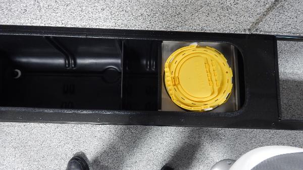 Slide: The Image of Storage compartment of 2024 Polar Kraft Outlander 186 SC boat with yellow lid. - 10