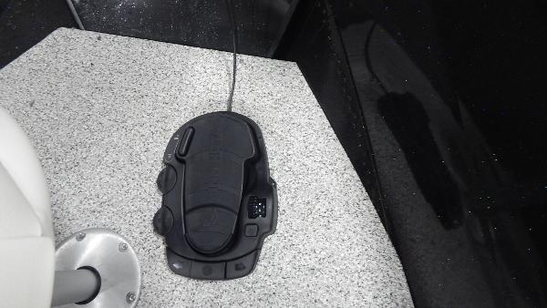 Slide: The Image of Foot pedal control on the 2024 Polar Kraft Outlander 186 SC boat. - 23